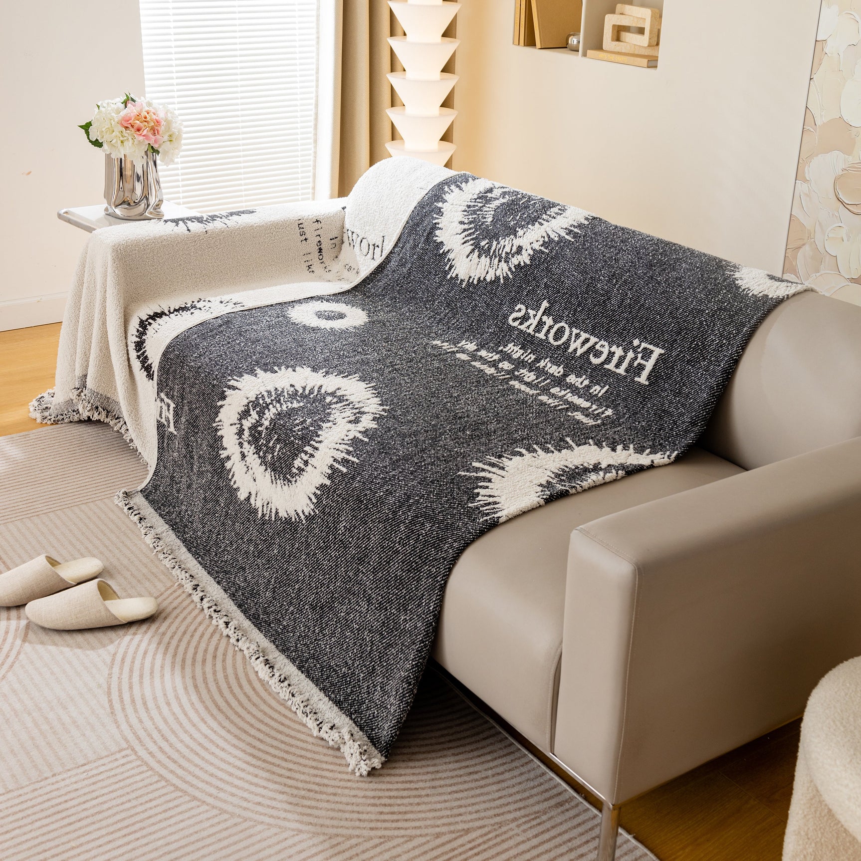 Fireworks Reversible Couch Cover Blankets Furniture Covers Washable Sectional Couch Covers - Ornate Home