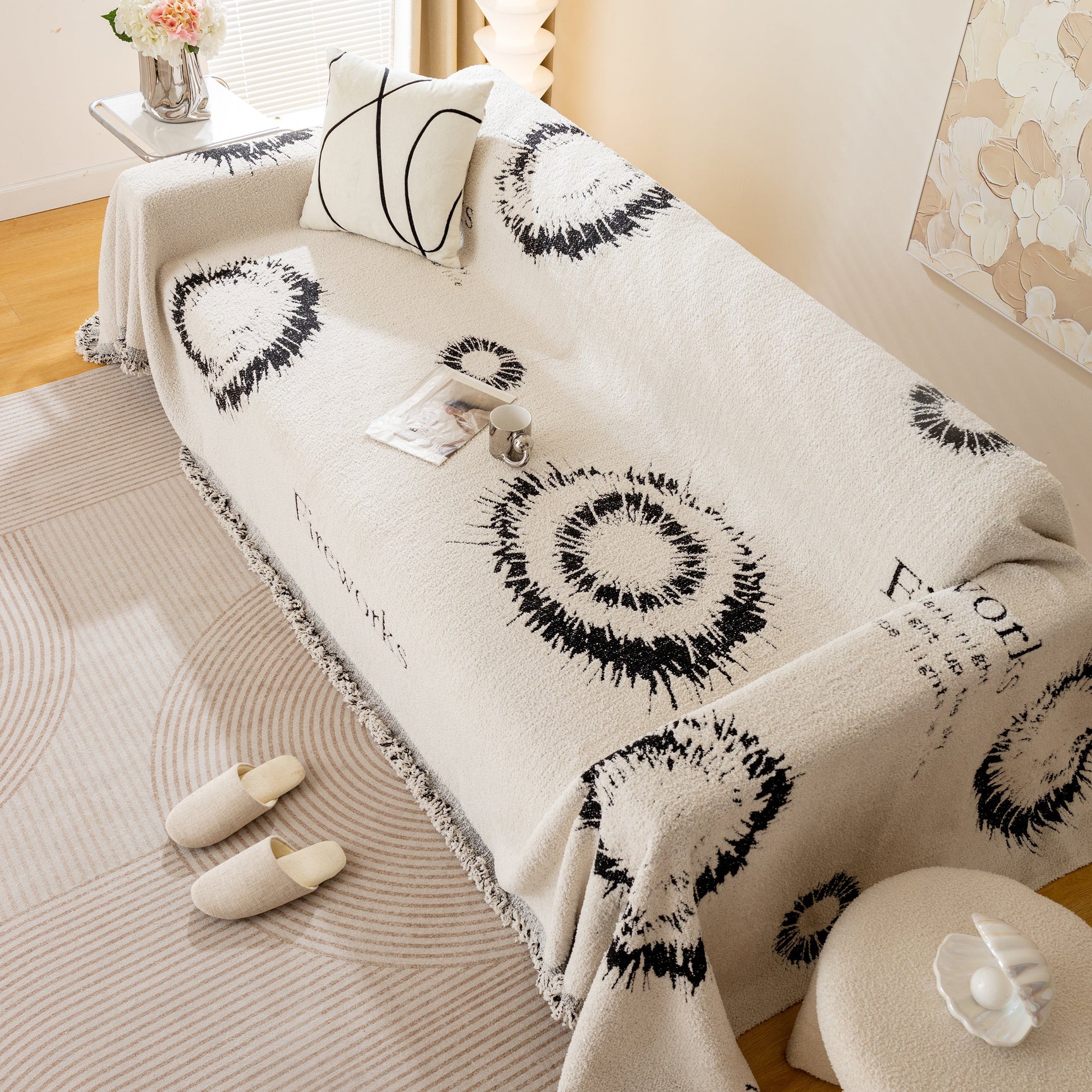 Fireworks Reversible Couch Cover Blankets Furniture Covers Washable Sectional Couch Covers - Ornate Home