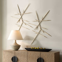 Fireworks Silver Wall Decor (Set of 2) - Ornate Home