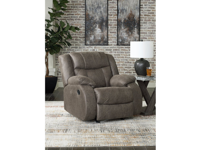 First Base Gunmetal Recliner - Ornate Home