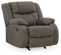 First Base Gunmetal Recliner - Ornate Home