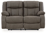 First Base Gunmetal Reclining Loveseat & 2 Recliners - Ornate Home