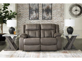 First Base Gunmetal Reclining Loveseat - Ornate Home