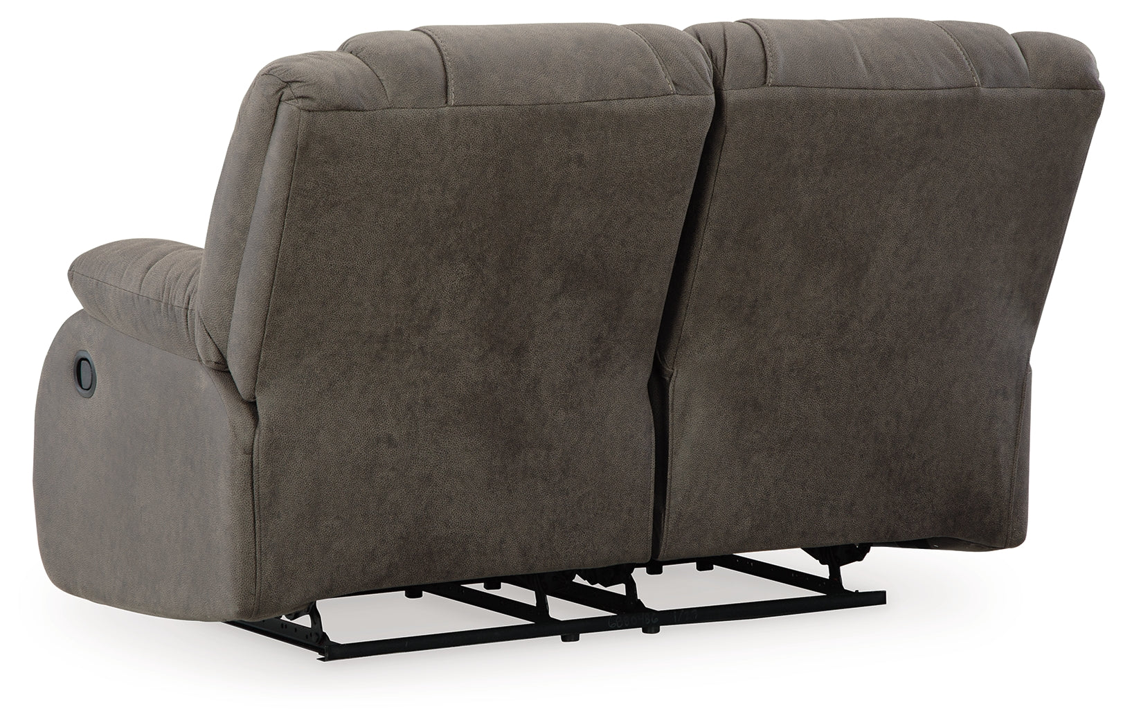 First Base Gunmetal Reclining Loveseat - Ornate Home