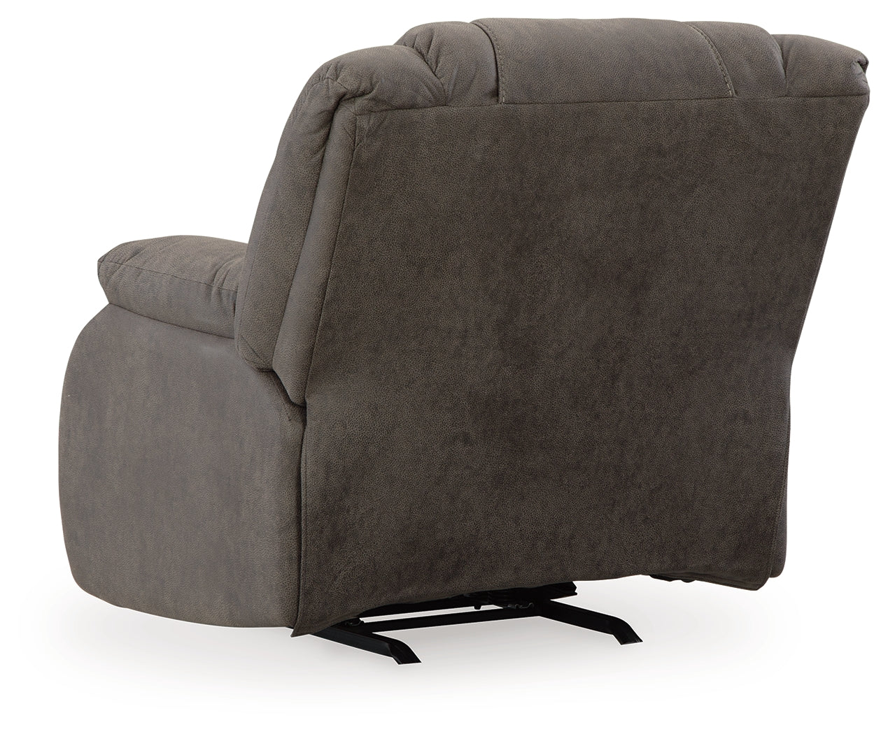 First Base Gunmetal Reclining Loveseat and Recliner - Ornate Home