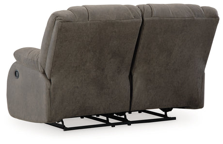 First Base Gunmetal Reclining Loveseat and Recliner - Ornate Home