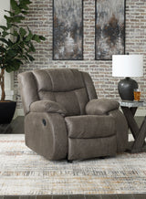 First Base Gunmetal Reclining Loveseat and Recliner - Ornate Home