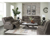 First Base Gunmetal Reclining Sofa, Loveseat and Recliner (Online Special Price) - Ornate Home