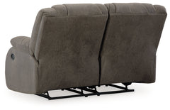 First Base Gunmetal Reclining Sofa, Loveseat and Recliner - Ornate Home