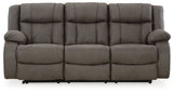 First Base Gunmetal Reclining Sofa (Online Special Price) - Ornate Home