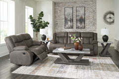 First Base Gunmetal Reclining Sofa and Loveseat - Ornate Home