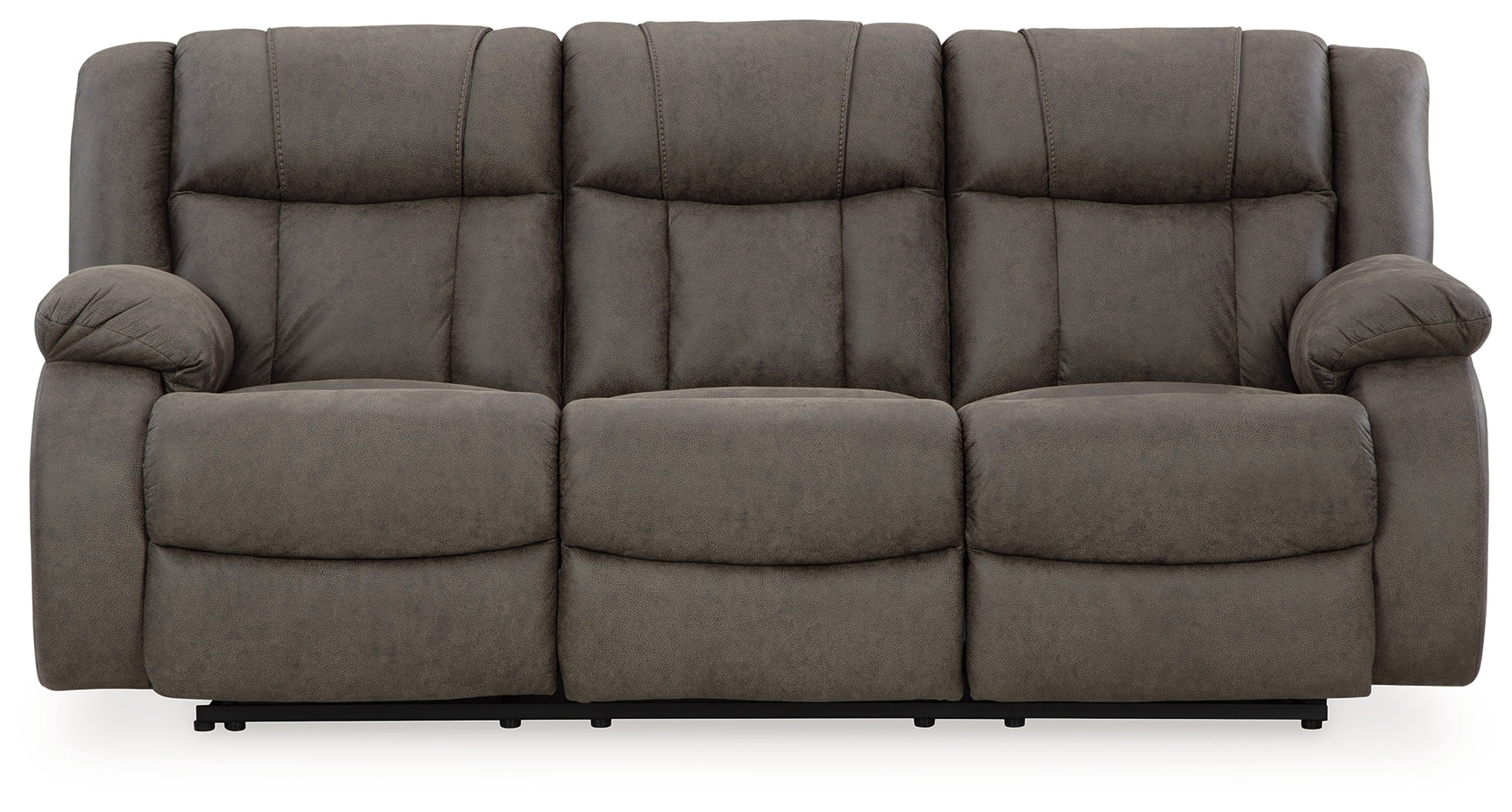First Base Gunmetal Reclining Sofa and Recliner - Ornate Home