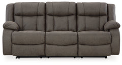 First Base Gunmetal Reclining Sofa and Recliner - Ornate Home