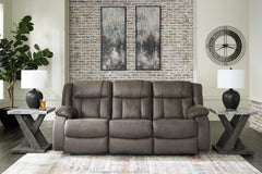 First Base Gunmetal Reclining Sofa and Recliner - Ornate Home