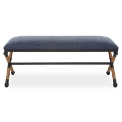 Firth Rustic Navy Bench - Ornate Home