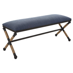 Firth Rustic Navy Bench - Ornate Home