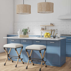 Firth Rustic Oatmeal Counter Stool - Ornate Home
