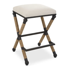Firth Rustic Oatmeal Counter Stool - Ornate Home