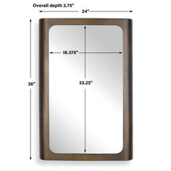 Fischer Gold/Bronze Curved Edge Mirror - Ornate Home
