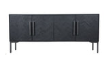 Fishbone Black Sideboard - Ornate Home