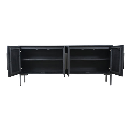 Fishbone Black Sideboard - Ornate Home