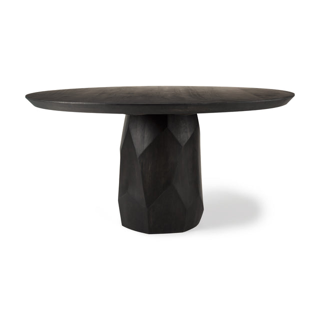 Fitzgerald Brown 60" Round Pedestal Dining Table - Ornate Home
