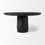 Fitzgerald Brown 60" Round Pedestal Dining Table - Ornate Home