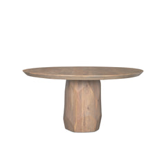 Fitzgerald Light Brown 60" Round Pedestal Dining Table - Ornate Home