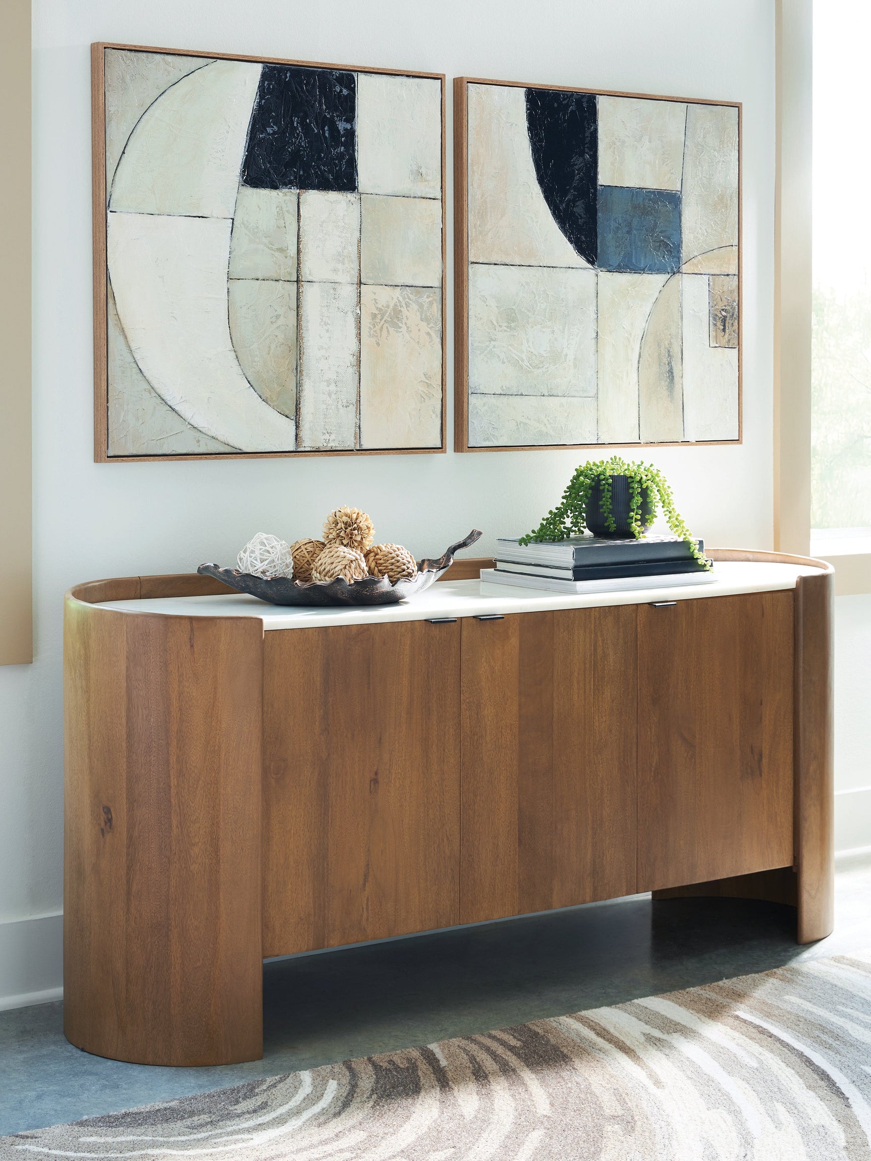 Fitzroy Brown/White Accent Cabinet (Online Special Price) - Ornate Home