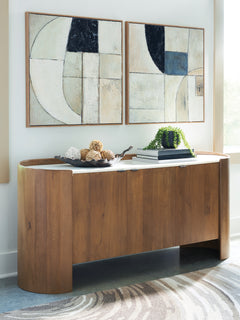 Fitzroy Brown/White Accent Cabinet - Ornate Home