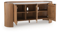 Fitzroy Brown/White Accent Cabinet - Ornate Home
