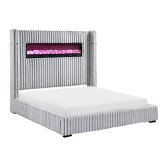 Fitzroy Gray Eastern King Bed - Ornate Home