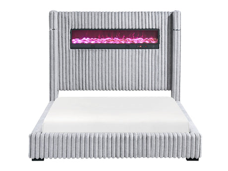 Fitzroy Gray Queen Bed - Ornate Home