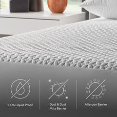 Five Sided+ HyperChill White Split Cal King Mattress Protector - Ornate Home