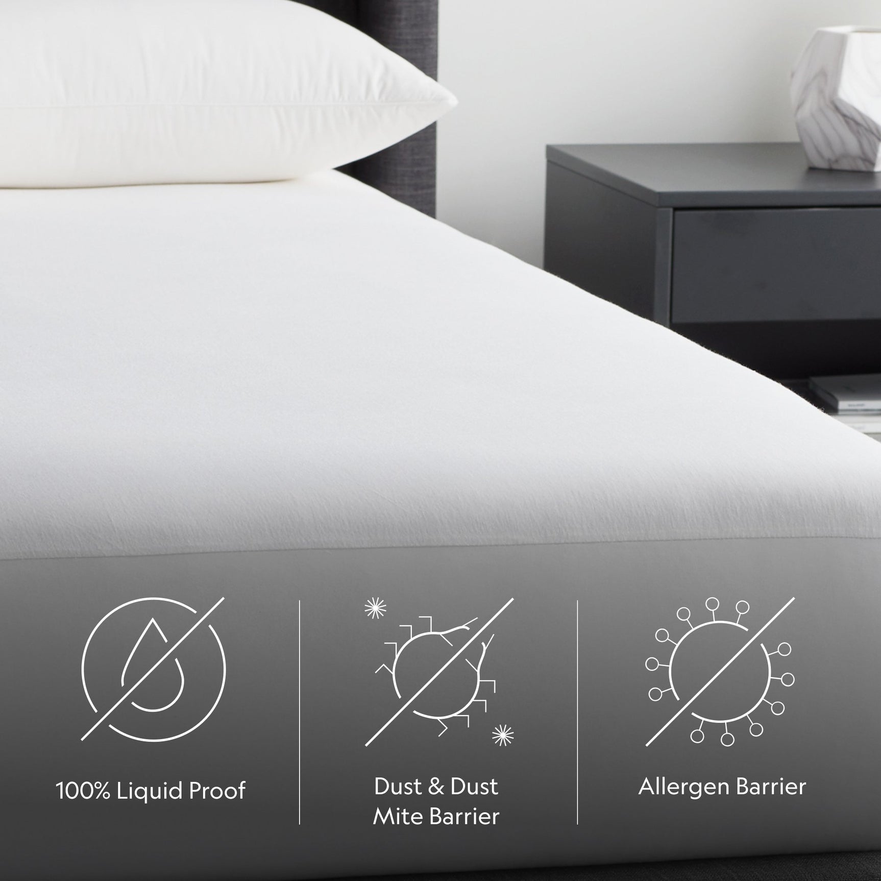 Five Sided Omniphase White Cal King Mattress Protector - Ornate Home