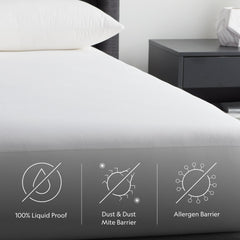 Five Sided Omniphase White Split Queen Mattress Protector - Ornate Home
