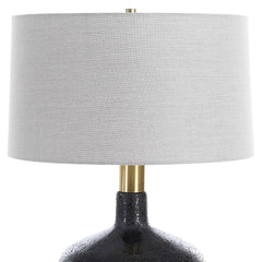 Flanagan Black/Brass Mottled Gloss Table Lamp - Ornate Home