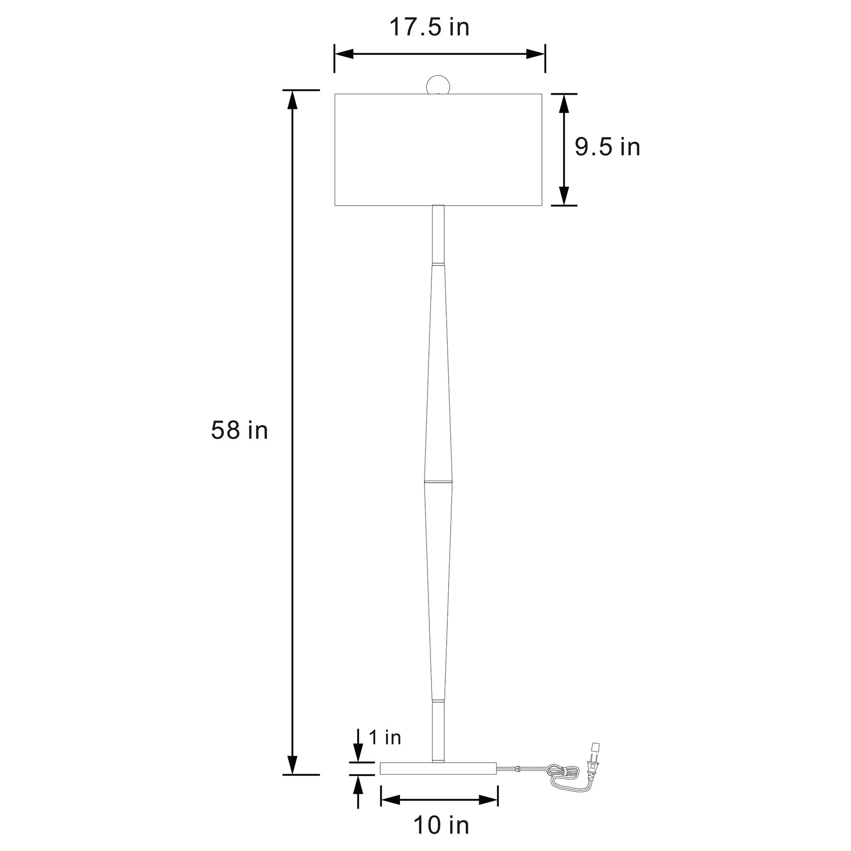 Flanary White Floor Lamp - Ornate Home