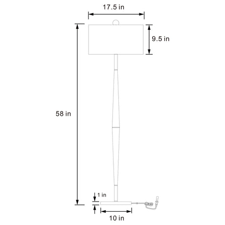 Flanary White Floor Lamp - Ornate Home
