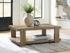 Flangren Light Brown Coffee Table - Ornate Home