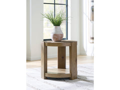 Flangren Light Brown End Table - Ornate Home