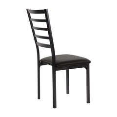 Flannery Black/Brown Side Chair (Set of 4) - Ornate Home