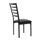 Flannery Black/Brown Side Chair (Set of 4) - Ornate Home