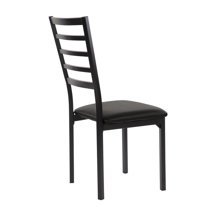 Flannery Black/Brown Side Chair (Set of 4) - Ornate Home