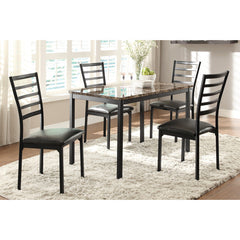 Flannery Black/Brown Side Chair (Set of 4) - Ornate Home