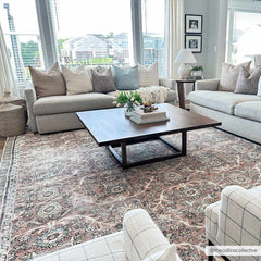 Flat Pile Urpi Red Washable Rug - Clearance - Ornate Home