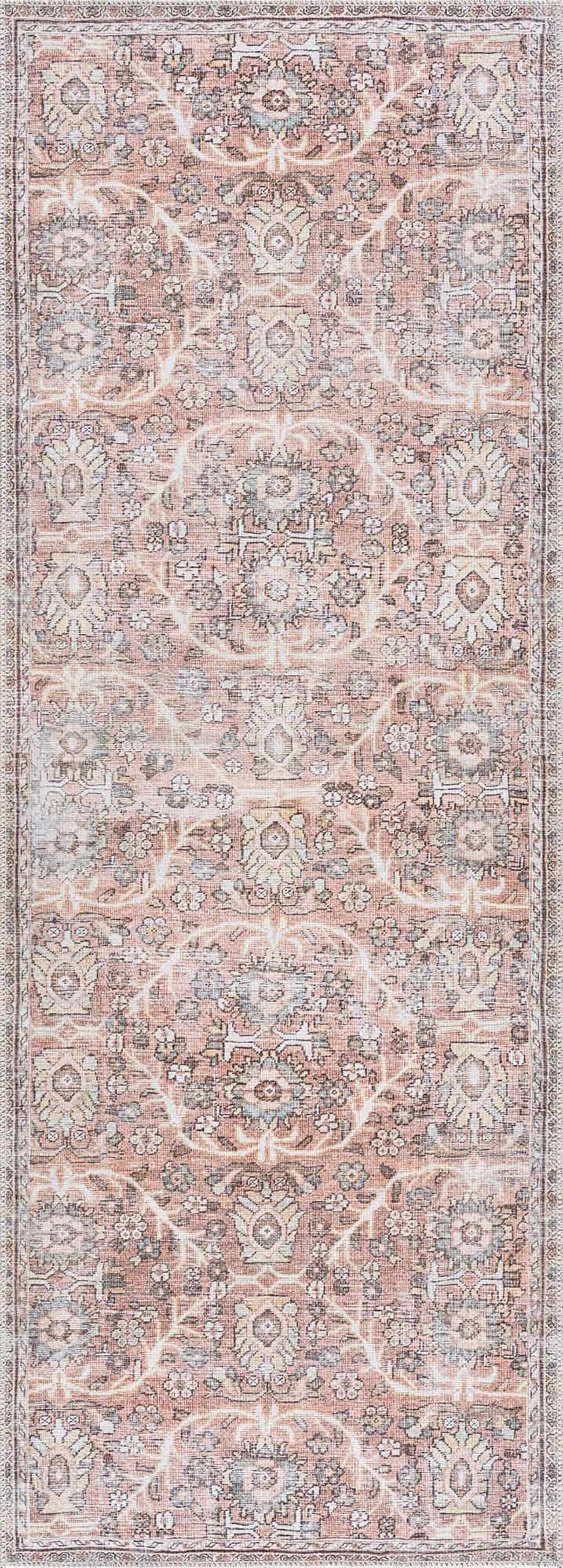 Flat Pile Urpi Red Washable Rug - Clearance - Ornate Home