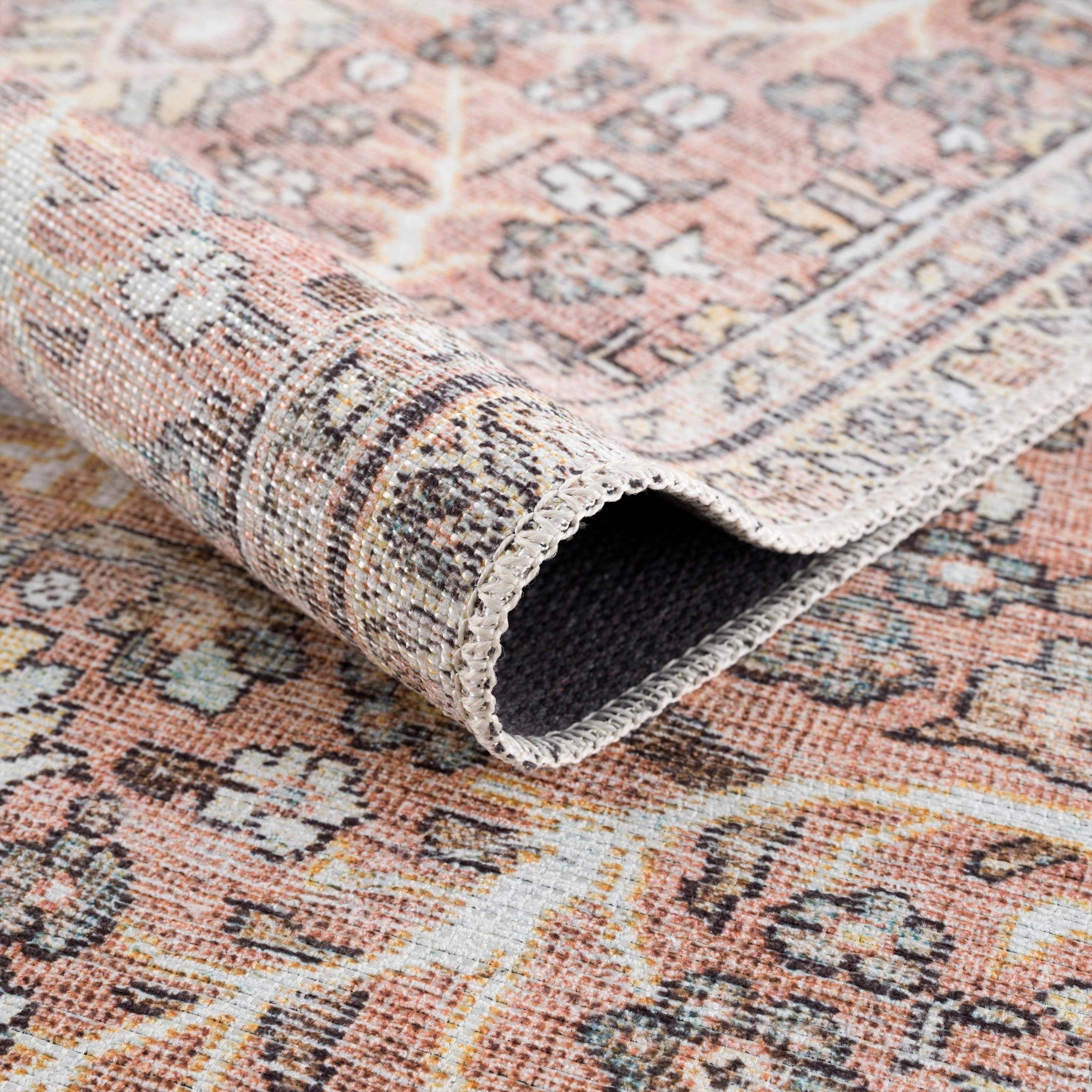 Flat Pile Urpi Red Washable Rug - Clearance - Ornate Home