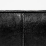 Flavelle Black Leather Cushion Seat and Solid Iron Base Accent Chair - Ornate Home