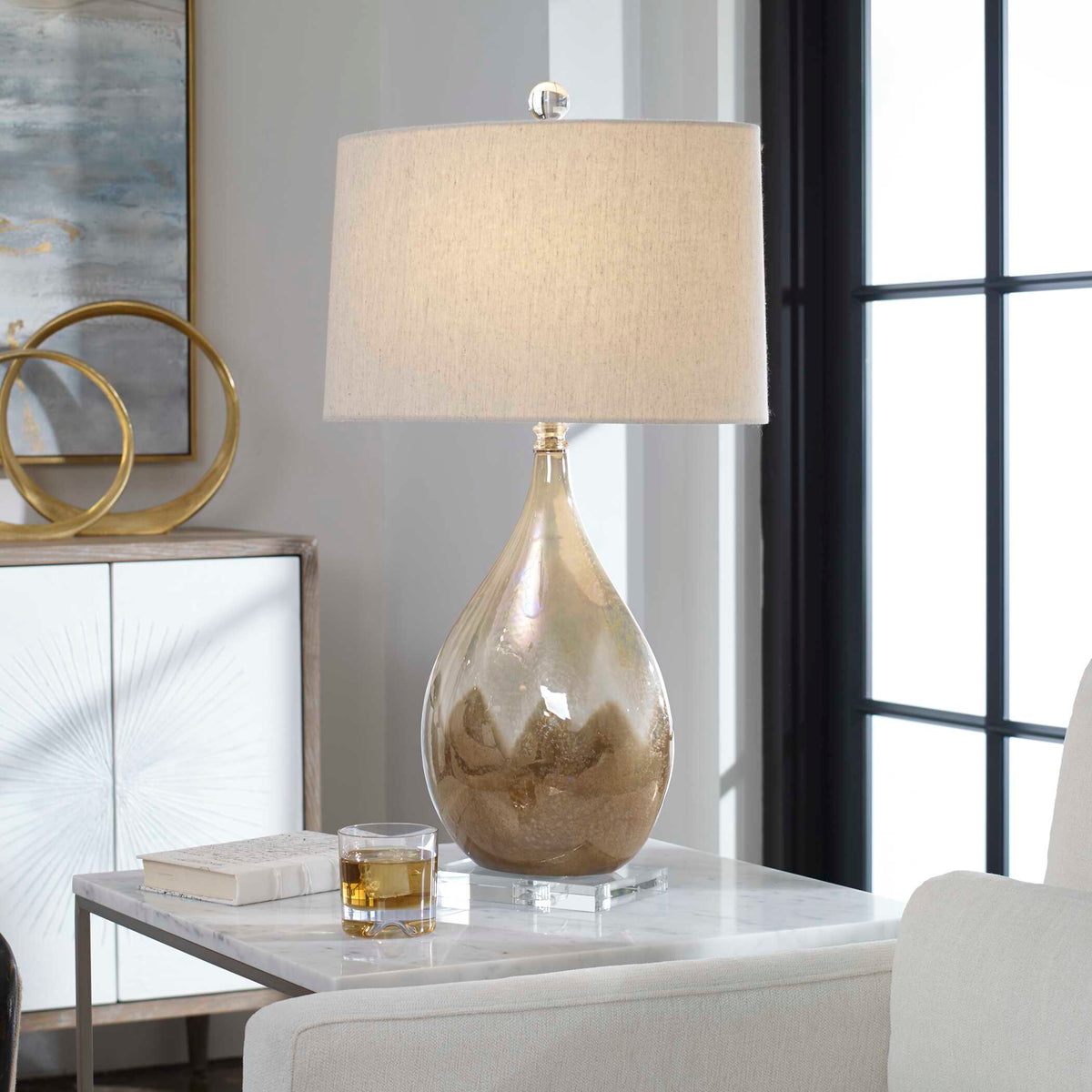 Flavian Brown Glazed Ceramic Lamp - Ornate Home